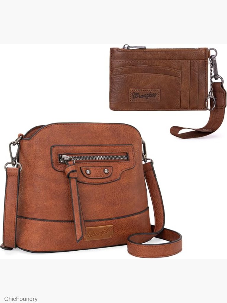 Small Crossbody Bag With Credit Card Wallet Set, Nylon Hobo Purse